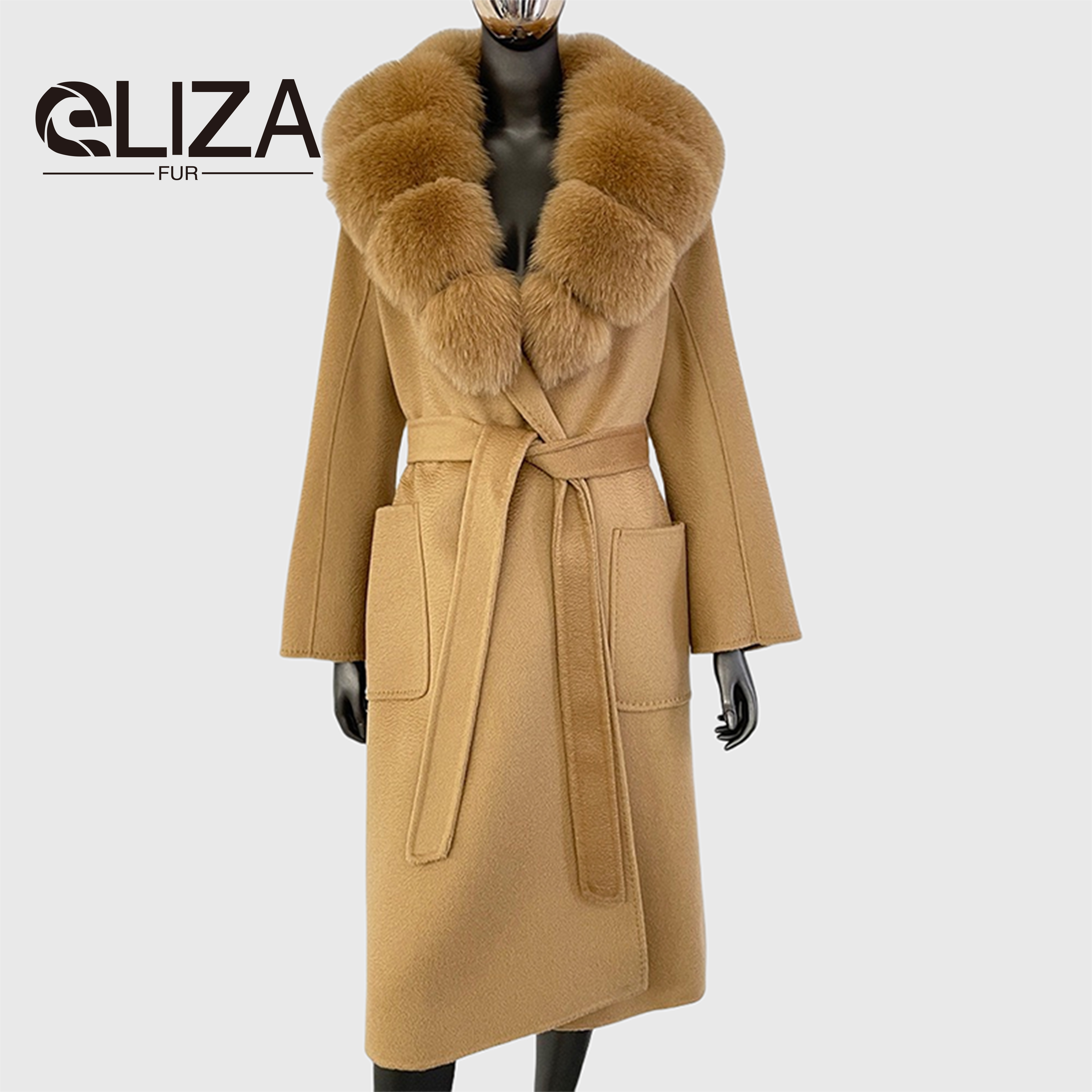 Custom cashmere coat D-004